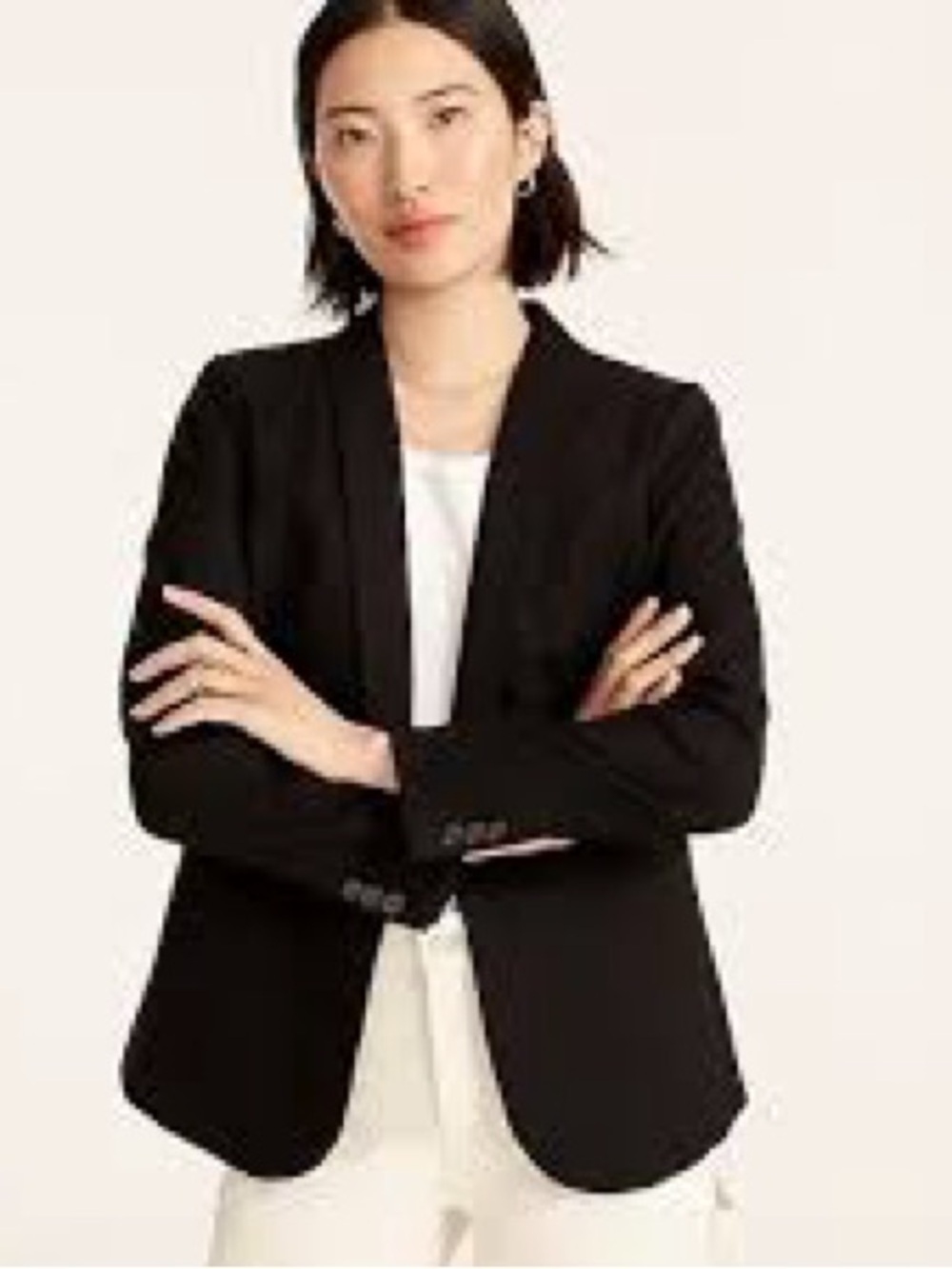 J. CREW Parke Classic Wool Black Blazer Timeless Tailored Jacket 8 Work Business